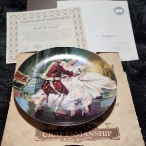 Decorative Plate with Dance Scene. VINTAGE  SHALL WE DANCE. PLATE # 5075 B .
